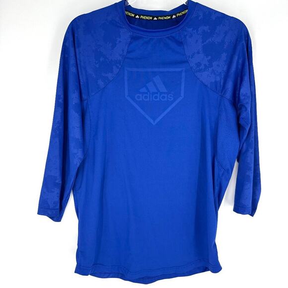 Adidas Phenom Raglan Tech Tee Blue Size Small - Picture 1 of 7